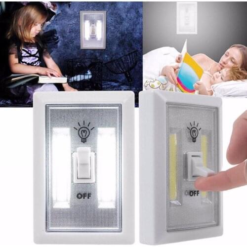 3W COB LED Wireless Wall Switch Closet Cordless Night Light Battery Operated New