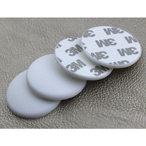 6Pc 4cm Rubber Door Knob Wall Shield Round White Self Adhesive Protector Prevents