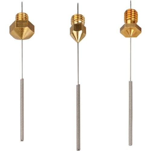 Anet 9pcs 0.2/0.3/0.4mm 3d printer nozzles Lengthened extruder Cleaner Drill Bits J-head Nozzles Needle for 3D Printers parts