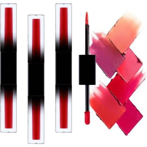 Double-Headed Matte Lasting And Not Easily Stained With Cup Shiny Pearlescent Lip Glaze
