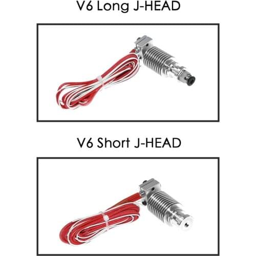 E3D V6 3D Print J-head hotend for 1.75/3mm Direct Filament Wade Extruder 0.2/0.3/0.4/0.5mm Nozzle Long / Short distance