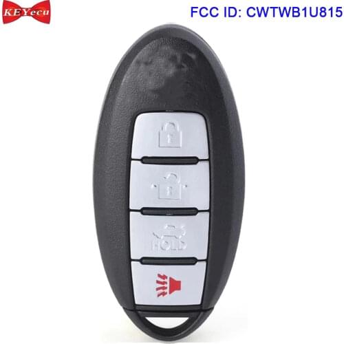 KEYECU for Nissan Sentra Versa 2013 2014 2015 2016 Smart Remote Key Fob CWTWB1U815 PCF7952 ID46 Chip 315MHz