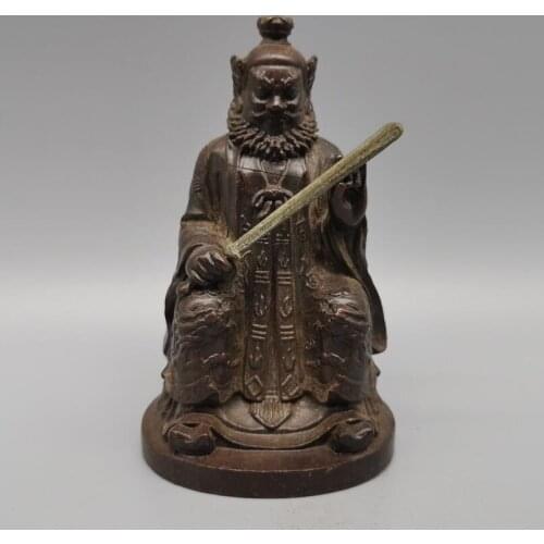 China archaize brass Zhong Kui small crafts statue