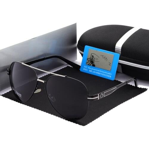 Classic Brand Sunglasses Men Mercede Metal Alloy Pilot Retro Polarized Glasses For Driving Fishing Eyewear With Accessories 760
