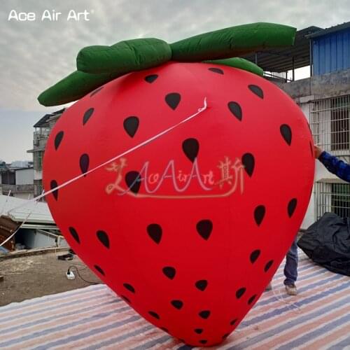 2.4 m High Customized Big Advertising Balloon Inflatable Strawberry