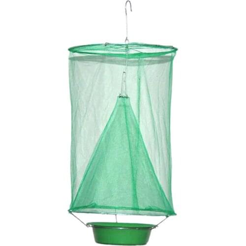 Reusable Garden Wasp Trap Kills Pest Fly Killer Fly Catcher Hanging Outdoor Fly Trap Net Bait Hanging Fly Cage Outdoor Tools