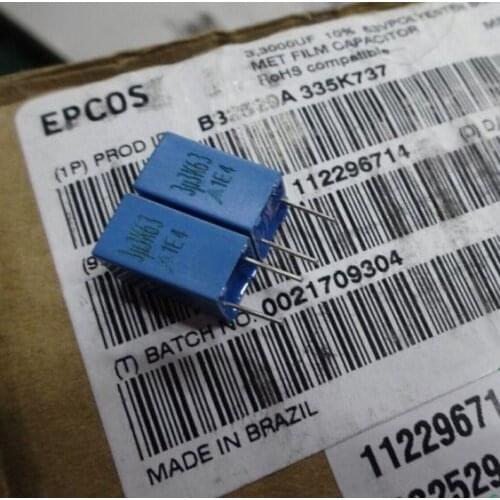 Brazil imports B32529A335K 3.3uf 3u3 305 63V film capacitors
