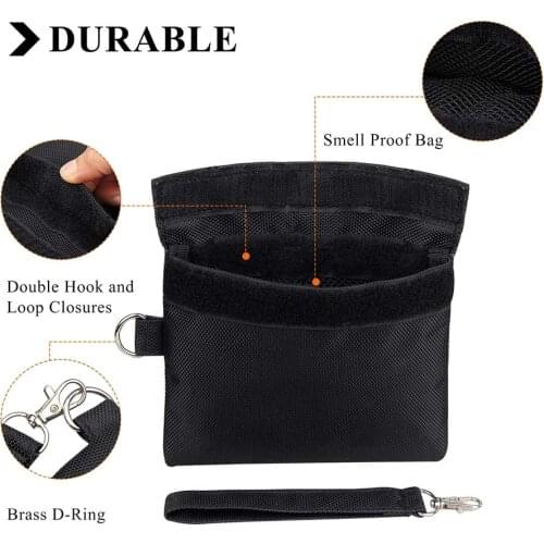 Double Hook Portable Smoking Smell Proof Bag Carbon Lined Tobacco Bag Herb Odor Proof Container Case Storage Box Travel Supplies