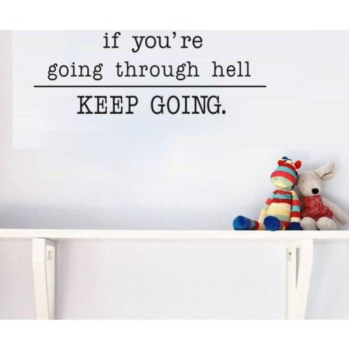KEEP GOING vinyl wall decal quotes home decor living room diy art mural removable wall stickers