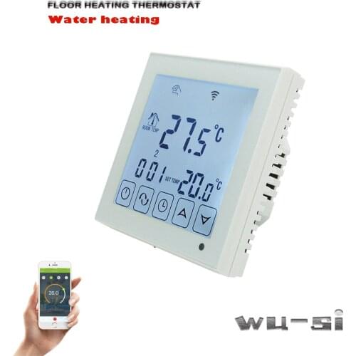 Programmable APP WIFI water heating thermostat, 2 kinds of backlight (blue and white) optional, with 3 meters external sensor