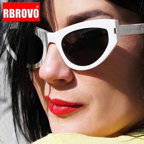 RBROVO 2021 Cateye Candy Colors Sunglasses Women Vintage Glasses Vintage Shopping Lunette Shopping De Soleil Femme UV400