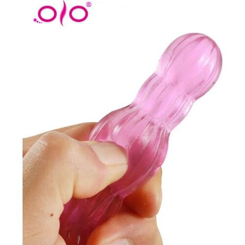 OLO Soft Female Anal Plug Beads Balls Butt Plug Prostate Massager Expansion Dilator G-spot Stimulator Women Adult Sex Supplies