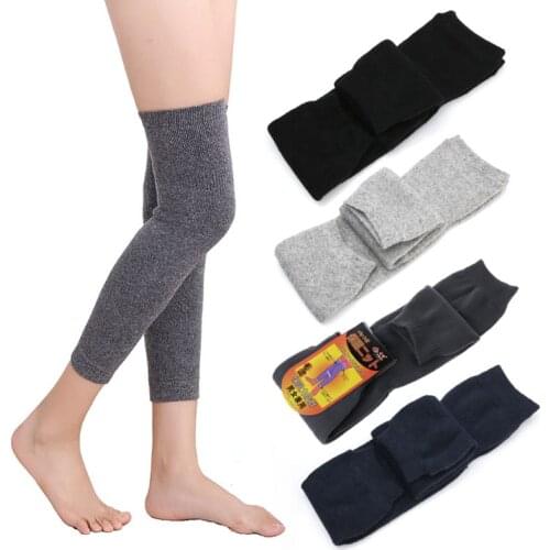 New Women Men Warm Cashmere Wool Knee Warmers Leg Thigh High Pad Legging 4 Colors