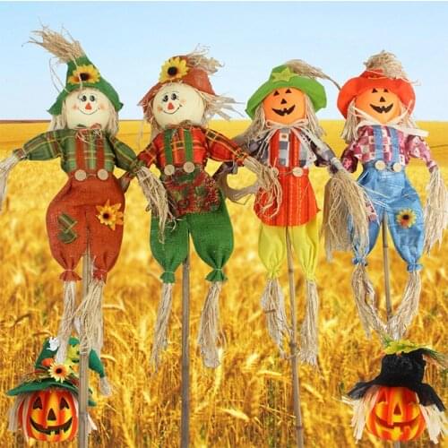 1pc 40cm Halloween Decoration Scarecrow Cute Props Ghost Festival Bar Party Haunted House Pastoral Supplies Gifts