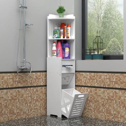 Waterproof Cabinet Bathroom Storage Rack Bathroom Side Cabinet Floor Standing Storage Cabinet Narrow Toilet Storage Cabinet