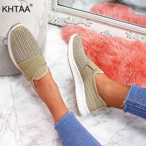Women Sneakers Spring 2021 Ladies Flat Shoes Slip On Vulcanized Shoes Casual Outdoor Breathable Female Walking Running Shoes New