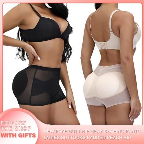 WomenS Underwear New Fake Butt Mid-Waist Hip Shaping Pants Ladies Sexy Buttocks Padded Peach Hip Slimming Panties Shapewear