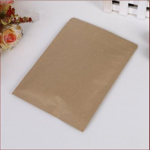 10*15 100pcs brown self zip lock kraft paper bags Flat for gifts sweets and candy food tea jewelry retail package paper