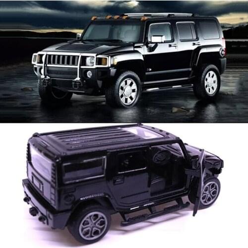 11.5CM 1:32 Scale Metal Alloy Classic Hummer H3 SUV Off Road Auto Car Model Pull back Model Diecast Vehicles Toys F Children