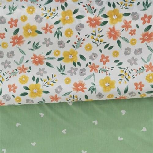 160x50cm Flower Printed Cotton 100% Fabric Twill Quilting Patchwork DIY Sewing Dress Hat Material
