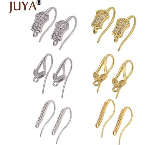 JUYA Buy 2pairs get 5% Discount DIY Earrings Copper Hooks for Jewerly Making Findings Woman Earrings Handmade Accessories
