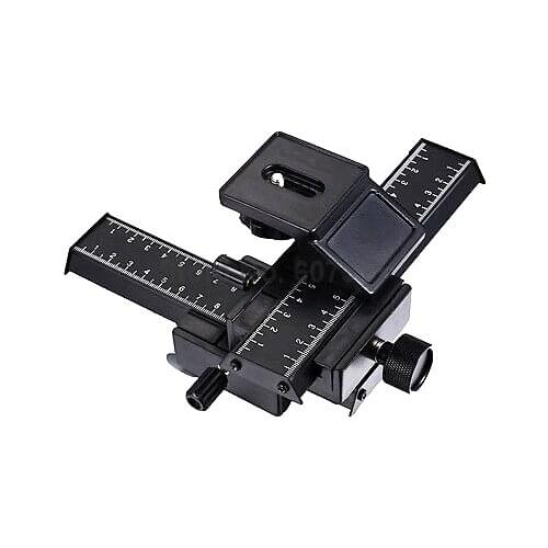 4 way Macro Shot Focusing Rail Slider 1/4"Quick plate Tripod Stand For 5D 7D 350D 60D 5D2 5D3 D90 D3200 D5000 D5200 D7000 DSLR