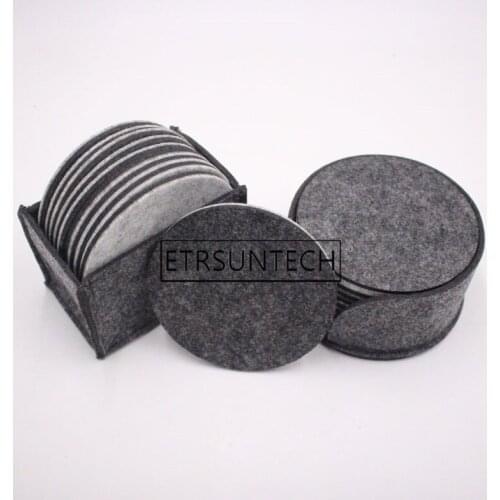 50sets Round Felt Coaster Pad Heat Resistant Cup Mat Coffee Tea Hot Drink Mug Placemat Table Decoration