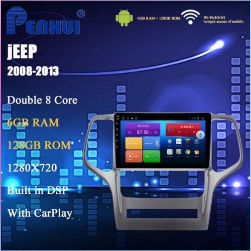 Android Car DVD For jeep (2008-2013) Car Radio Multimedia Video Player Navigation GPS Android 9 Double DIn