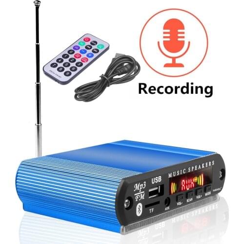 Car Radio Recording Handsfree MP3 Player DIY Bluetooth 5.0 Receiver 5-12V Car Kit Decoder Board FM Radio TF USB 3.5 Mm AUX Audio