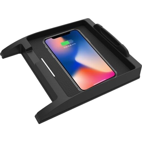 Aotsr QI Wireless Car Charger For Range Rover Vogue 2014 2015 2016 2017 Intelligent Infrared Fast Wireless Charging Phone Holder