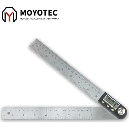 MOYOTEC 200mm Digital Angle Ruler Protractor Electronic Protractor Woodworking Angle Ruler 360 Degree Goniometer Measuring Tool