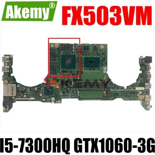 DA0BKLMBAB0 Laptop motherboard For Asus TUF Gaming FX503VM GL503VM FX503V GL503V Test original mainboard I5-7300HQ GTX1060-3G