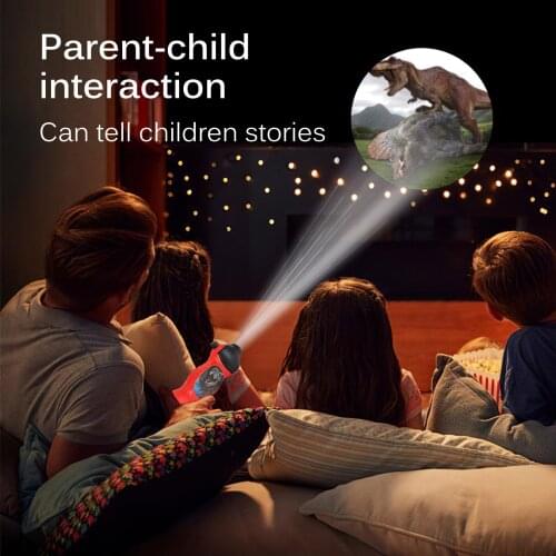 Baby Dinosaur Projector With 24 Different Patterns Dinosaur Projecting Toy Educational Flashlight Interesting Dinosaur Torch Toy