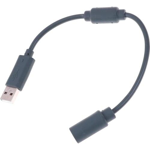 Wired Controller USB Breakaway Adapter Cable Cord For Xbox 360 Gray 23cm