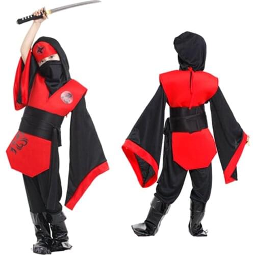 Red Dragon Ninja Ninjago-Costume Stealth Samurai Cosplay Assassin Boys Girls Christmas New Year Party Fancy Dress For Kids Adult