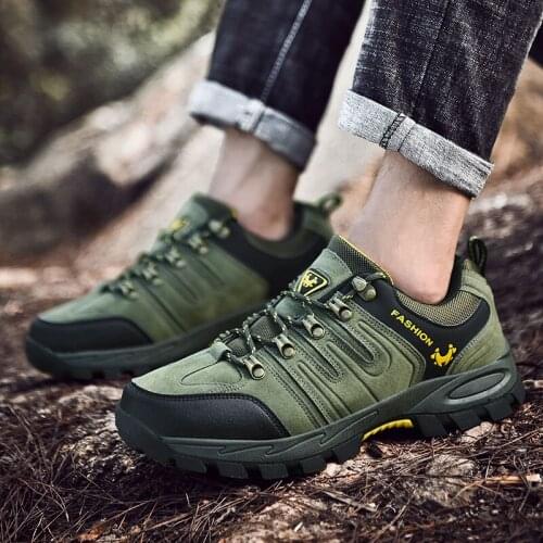 Men Hiking Shoes Boots Trekking Tourism Boots Camping Shoes Round Toe Outdoor Mountain Climbing Sports Sneakers Plus Size 38-46