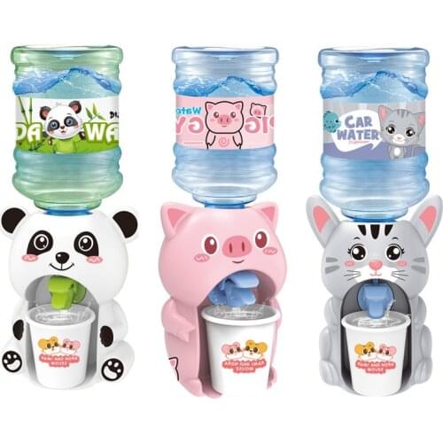 Mini Drinking Fountain Children Kids Gift Cold/Warm Water Juice Milk Dispenser Simulation Cartoon Pig Toy Dormitory Office