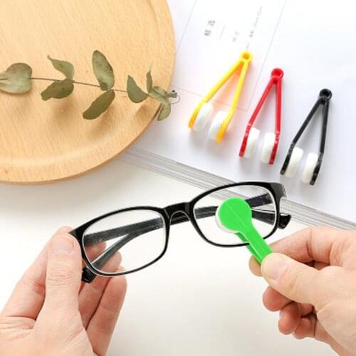 Mini Glasses Cleaning Wipe Multifunctional Portable Super Soft Glasses Wipe Cleaner Double-sided Microfiber Glasses Brush Tool