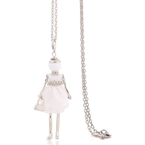 Fashion jewelry womens big choker white pendant & necklace handmade bohemian classic long chain necklace free shipping collars