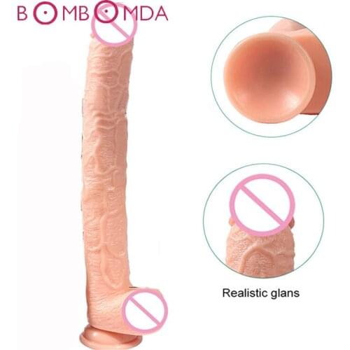 Soft Silicone Long Dildo Realistic Artificial Penis G spot Stimulate Anal Plug Clitoris Massage Adult Sex Toys For Woman Lesbian