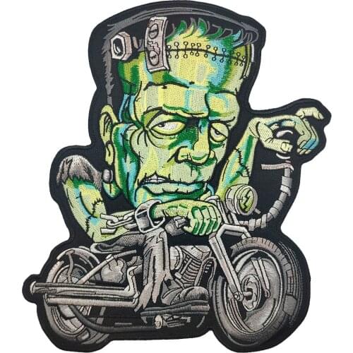 Frankie Motorcycle Embroidery Patches Iron on Badge for Clothing Logo DIY for Free Shipping Motorcycle Appliqued Accessories