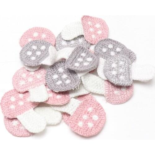 Cheap 20pcs/lot mushroom patches Hand stitch on applique for clothes embroidered for clothing DIY motif stripes clothes