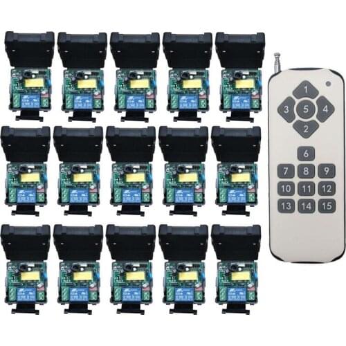 AC 220 v 1 ch RF wireless remote control switch receiver transmitter smart light 315/433mhz