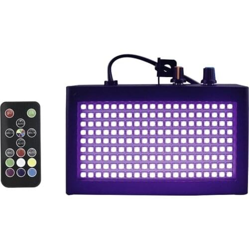Portable DJ Light 180 LED Strobe Flash Light 35W RGB Remote Auto Sound Control Strobo Lamp For Stage Disco Party Club