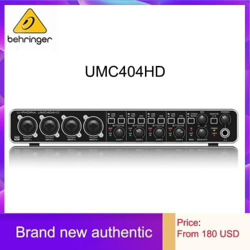 BEHRINGER UMC404HD professional studio-grade USB external sound card recording set computer