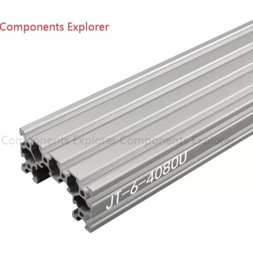 Arbitrary Cutting 1000mm 4080U V slot Aluminum Extrusion Profile,Silvery Color