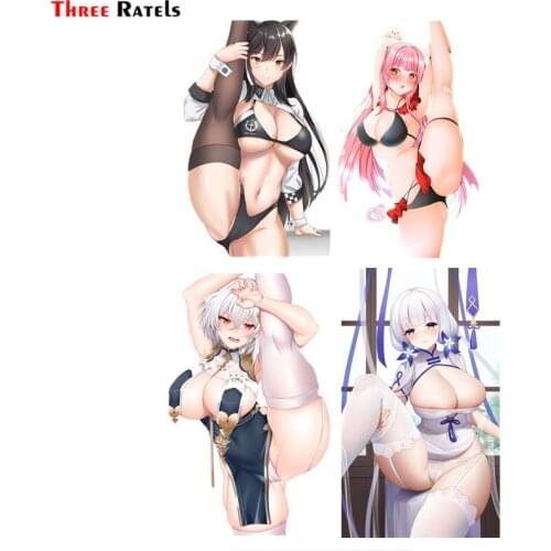 Three Ratels F82 Sexy Anime Girl Azur Lane Skirt Lift Stockings Thighhighs Car Hood Sticker Notebook Decal