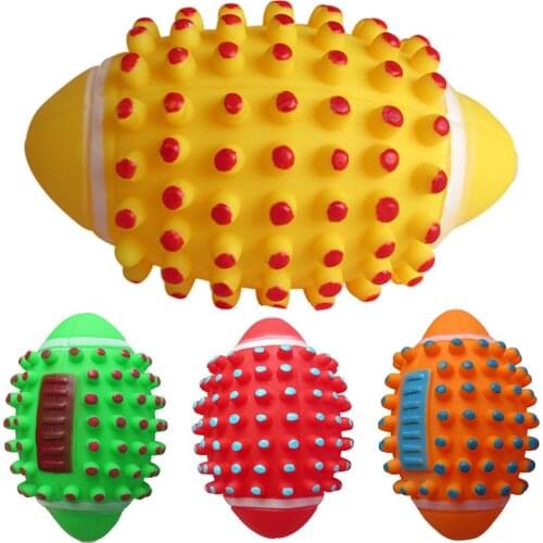 Funny Pets Dog Puppy Cat Ball Teeth Toy Chew Sound Dogs Play Fetching Squeak Toys Pet Supplies Chewing Molar Toy Fit For All Pet