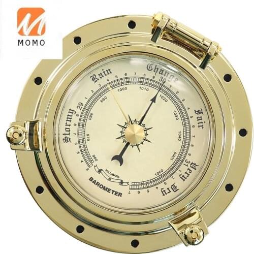 Gold Marine Boat RV Yacht Rome Vintage Barometer Air Gauge for Navigation