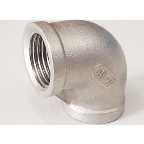1-1/2" BSP Female Thread 304 Stainless Steel 90 Degree Elbow Pipe Fitting Connector water oil air